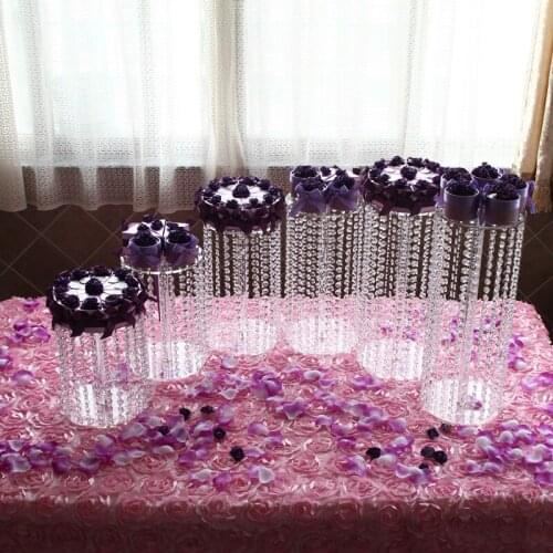 6pcs High Quality Acrylic Squre Cupcake Stands for Wedding Birthday Display CupCake Rack Christmas Supply D20-35,H45-10