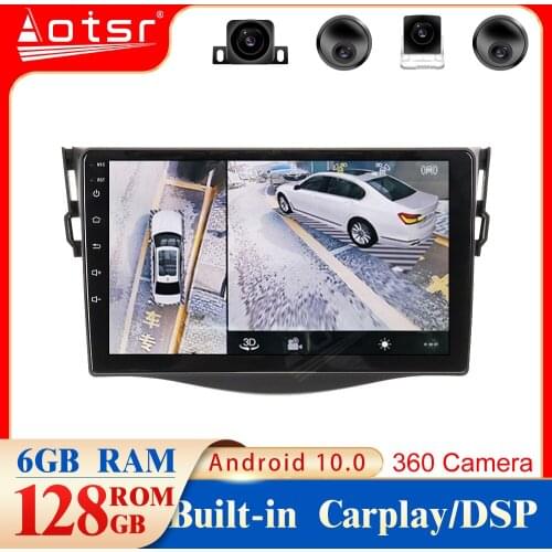 For Toyota RAV4 2006-2012 Android10.0 Car DVD Player GPS Multimedia Auto Radio Car Navigator Stereo Receiver 128G Carplay dsp