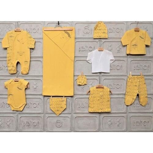 Bebitof Male Baby Bulk Bears 10 Piece Hospital Output The Zibin set-yellow