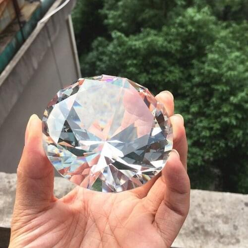 Free shipping,80mm Crystal Glass Diamond clearly color High quality K9 AAA ,1pcs /lot for wedding gift Home decoration diamond