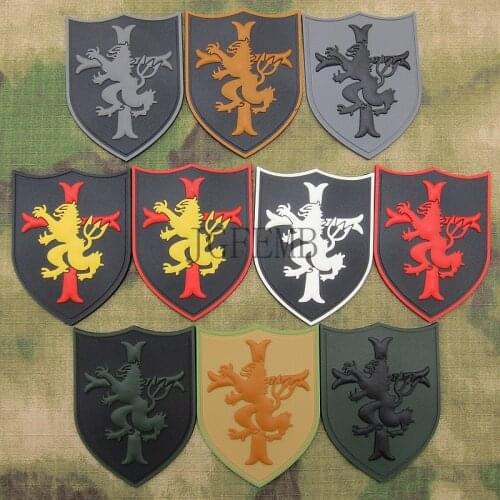 DEVGRU Seal Team Cross Gold Lion Military Tactical Morale 3D PVC patch Badges