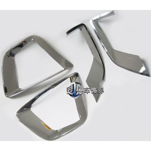 FOR IX25 Hyundai 2015 ABS chrome Front rear fog light lamp cover Car-styling Lamp Hoods light trim for IX25/Creta plastic cover