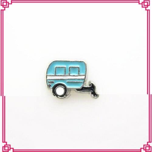 Hot selling train head floating charms living glass memory floating lockets