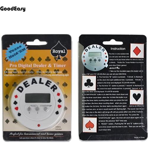 Casino Poker Tournament timer Pro Digital Dealer&Timer Black Jack Texas Hold'em Plastic Poker Chips Accessories Free shipping