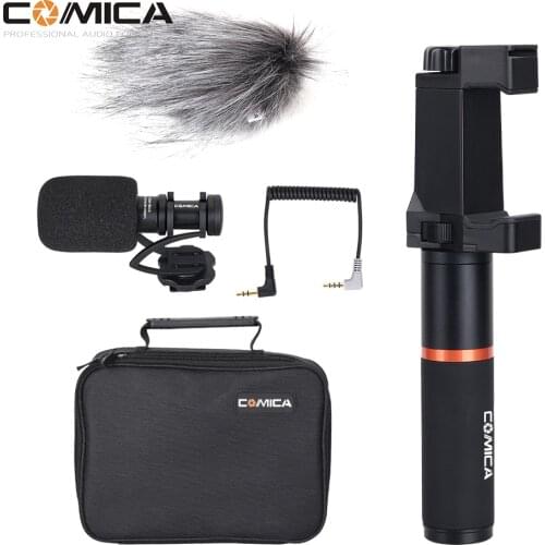 COMICA Smartphone Video Microphone CVM-VM10-K1 Handle Grip Professional Short Gun Video Microphone Recording Studio For iPhone