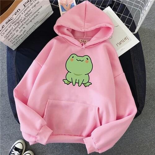 Kawaii Sweatshirts Hoodies Womens Fashion Long Sleeve Cute Animal Printed Hoodie Hip Hop Loosen Men Tops oversized Sweatshirt