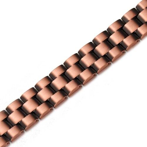 WOLLET Fashion simple red copper magnet bracelet retro red copper magnetic energy bracelet double row magnet men bracelet