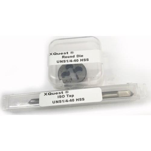 2PCS Hand screw tap and die set UNC 1/4 1/4-20 1/4-24 1/4-26 1/4-27 UNF 1/4-28 1/4-32 Unified thread dies taps UNS 1/4-36 1/4-40