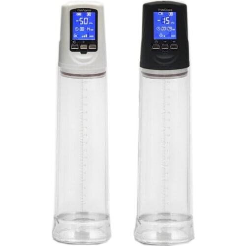 Male USB Rechargeable Male Cock Pump Enlarger,Big Screen LED Automatic Enlarger Male Dick Enhancement Superior Massage Care