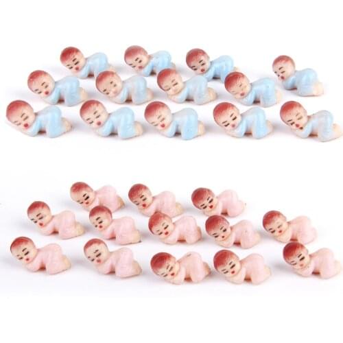 New Hot Sale 50pcs Cute Plastic Tiny Sleeping Boy Girl Baby Shower Favor Party Supplies Table Home Decoration Cute Birthday Gift
