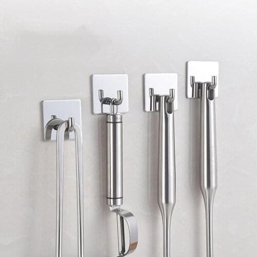 New Black Robe Hook Wall Hook Towel Hook Bathroom Steel Coat Hook Rustproof Hook Hanger Kitchen Wall Mounted Hardware