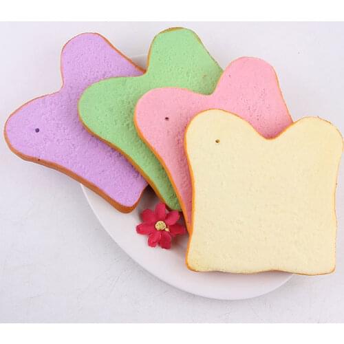 New Phone Strap2018 Kawaii Antistress Jumbo Toast Bread Squishy Super Slow Rising Scent Soft Bun Charms Food Collectibles Toys