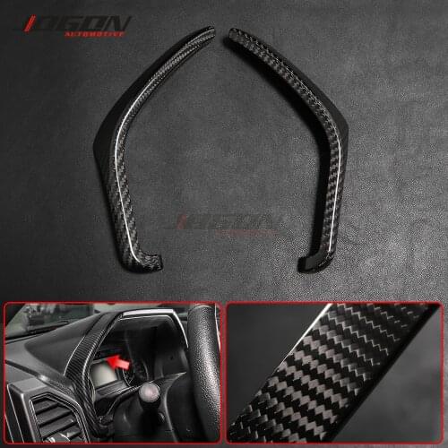 Car interior Real Carbon Fiber Dashboard Instrument Panel Cover Trim For Ford F150 F-150 Raptor 2015 2016 2017 2018 2019 2020