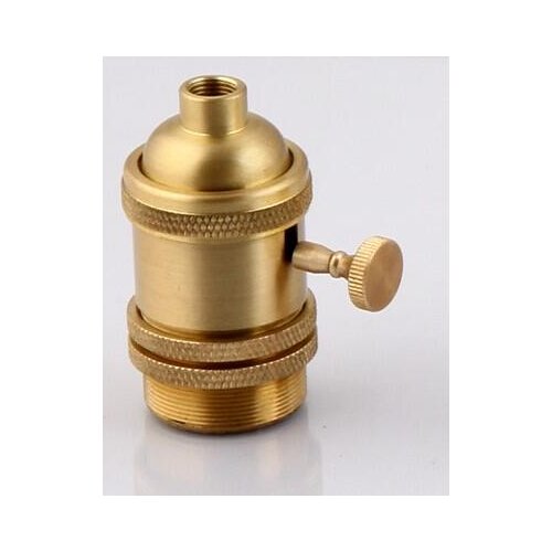 5pcs E27 Brass RetroVintage E27 Socket Lampholder with Switch Loft Style Industrial Douille E27 Lamp Holder For Pendant Light