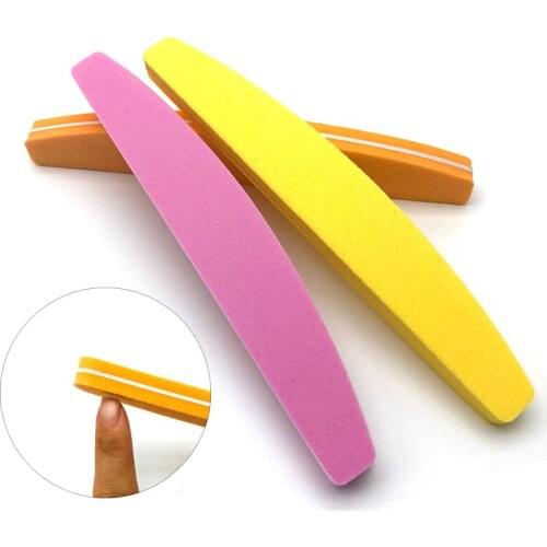 10pcs/lot Nail File Buffer Sponge 100/180 Sanding Washable Nail Polish Blocks For UV Gel Pedicure Manicure Care Nail Art Tools