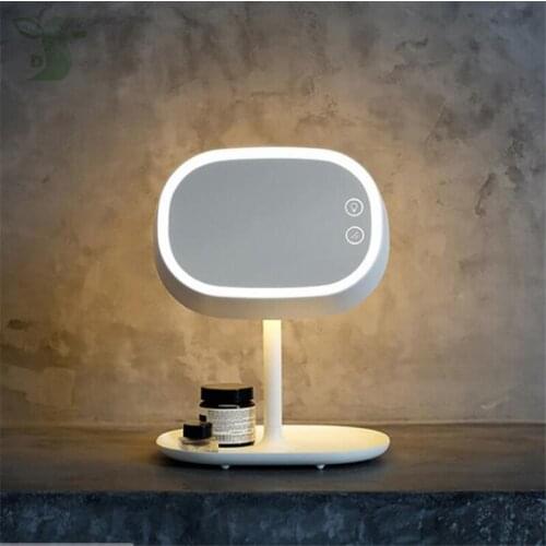 Make-up mirror lamp 2w Round type dimmable table lamp bedside lamp Night light reading light with 1800 mAh battery charger