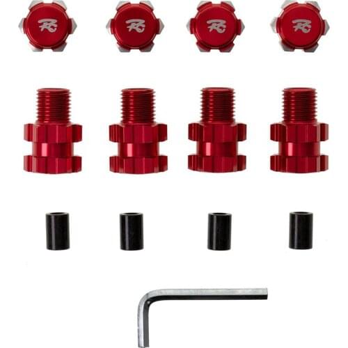 RCTOYFUN Red Metal Small X 17MM Lengthened Hexagon Coupling Unilateral Widened 10MM For Traxxas 1/10 Maxx Assembly Accessories