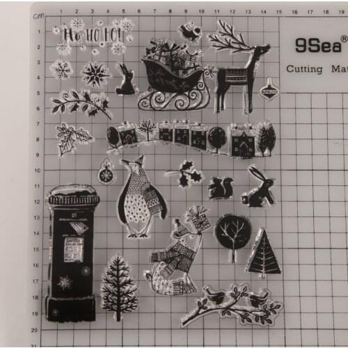 Christmas Animal Mailbox Clear Stamps For DIY Scrapbooking Decorative Card Making Craft Fun Decoration Supplies 15*20.5cm