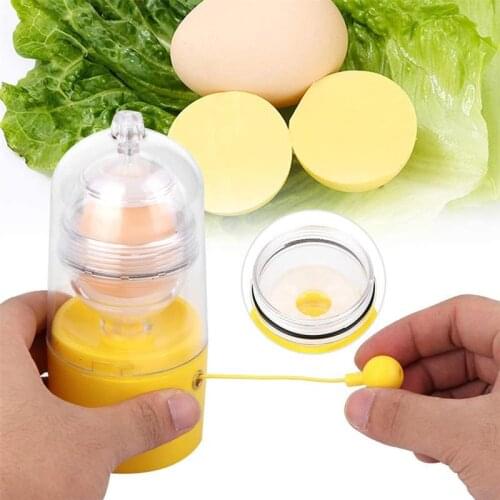 Hand-crank Egg White Yolk Mixer Shaker Egg Maker with Pulling Rope Kitchen Gadget Cooking Tool