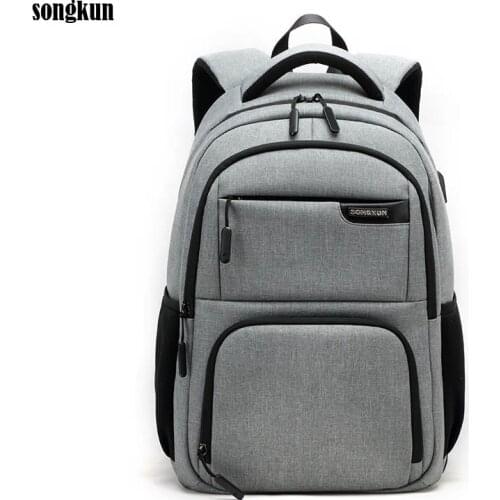 2018 Songkun Laptop Backpack Men Women Bolsa Mochila for 15.6 Inch Notebook Computer Rucksack School Bag Backpack for Teenagers