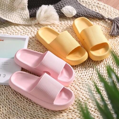 4 ColorLeisure Men And Women Indoor Bathroom Anti-slip ShoesThick Platform Slippers Summer Beach Eva Soft Sole Slide Sandals