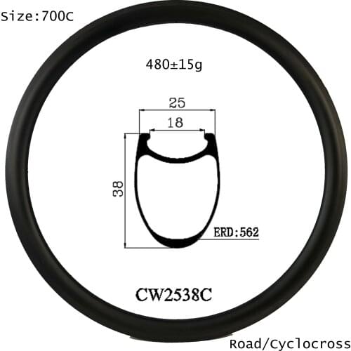 Carbon rim 700c U Shape 25mm 38mm clincher matt/glossy bike rim made in china racing bike wheel Made from Chinese Factory Xiamen