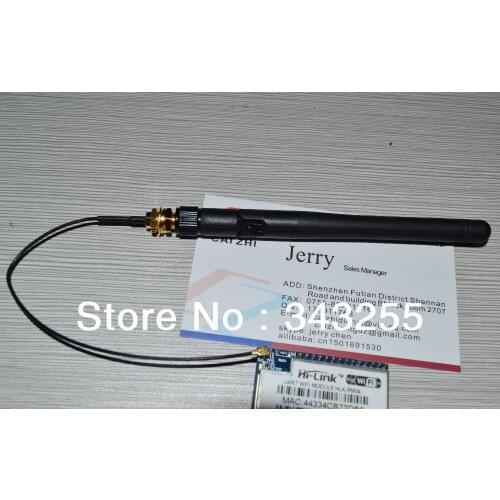 WAVGAT 2.4G Antenna HLK-RM04 3dbi for wireless transmitter or receiver with RP-SMA connector Configure the link line, SMA to IPX