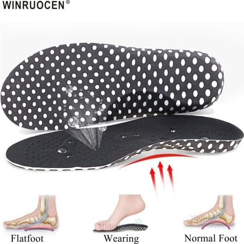 WINRUOCEN Magnetic Massage insole 3D Arch Support Orthotic Weight Loss Body Detox Slimming For Women / Men orthopedic Foot pain