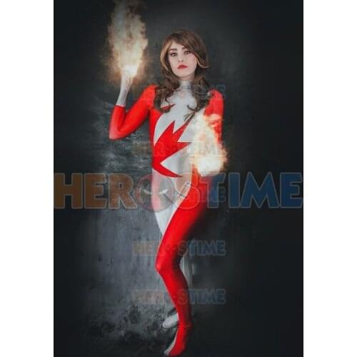 Alpha Flight Girl Superhero Costume 3D Print Spandex Alpha Flight Woman Cosplay Costume Zentai Bodysuit Hot Sale Freeshipping