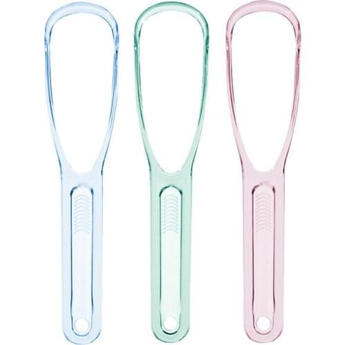 1Pcs Tongue Cleaner Dental Fresh Breath Tongue Scraper Hand Scraper Brush Silica Handle Oral Hygiene Dental Care dental material