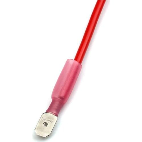 10Pcs Red HMDD1.25-250 Tinned Copper Heat Shrink Spade Terminals Connectors Butt Cable Wire Connectors With Plastic Box