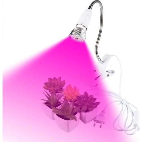 28LED 90LED Grow Light & Flexible Holder Clip US/EU Plug Desk Lamp AC85-265V 360 degree Adjustable Table Plant Growing Lamp