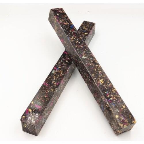 30X300MM resin with Gold foil plastic pen blank