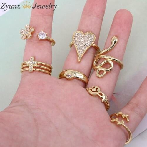 5PCS, Minimalist Gold Heart Rings For Woman Punk Geometric Rings Wedding Jewelry Party Accessories