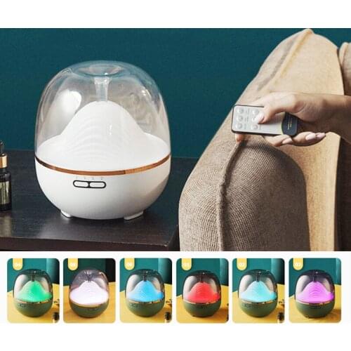 600ml Household Air Humidifier Diffuser Remote Control Essential Oil Diffuser Time Setting Mute Ultrasonic Mist Maker