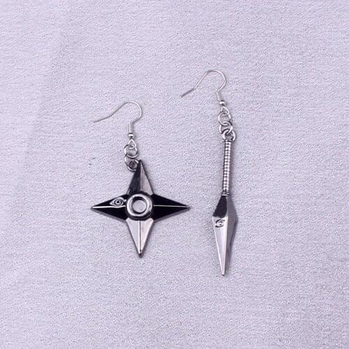 Anime Earrings Cosplay Prop Akatsuki Kunai Shuriken Personality Darts Earring Accessories