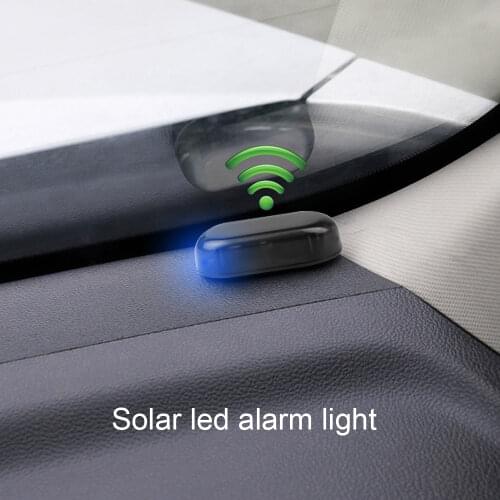 Solar USB Power Car Alarm Light Anti-Theft Warning Flash Blinking Fake Car Led Light Flash Blinking Lamp Red Blue New Update
