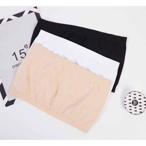 Girl Seamless Chest Wrap Strapless Bra and Undershirt Tube Top One Piece Traceless Ventilation Anti-Wardrobe Malfunction Base