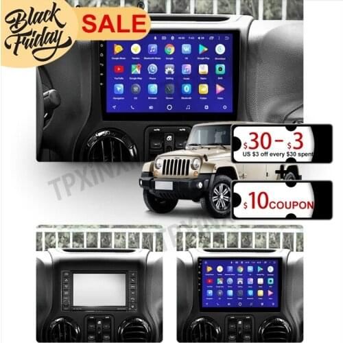 Carplay DSP 6+128G Android 10.0 For Jeep Grand Wrangler 2011-2016 Multimedia Player Radio Tape Recorder Video Navi GPS head Unit