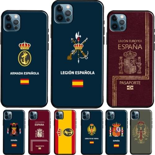 Spanish Passport Flag Case For iPhone 11 Pro Max XS 6S 7 8 Plus SE 2020 X XR Case For iPhone 12 Pro Max mini