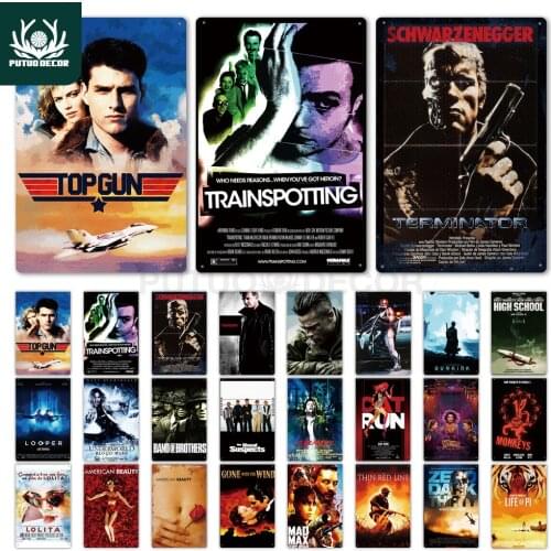 Putuo Decor Movie Metal Poster Plaque Metal Vintage Tin Sign Metal Sign Bar Club Wall Decor Retro Home Decor Decorative Plate