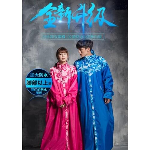 Raincoat Womens Long Full Body Rainproof Electric Car Bicycle Single Fashion Mens Thickened plus-Sized Battery Car Poncho