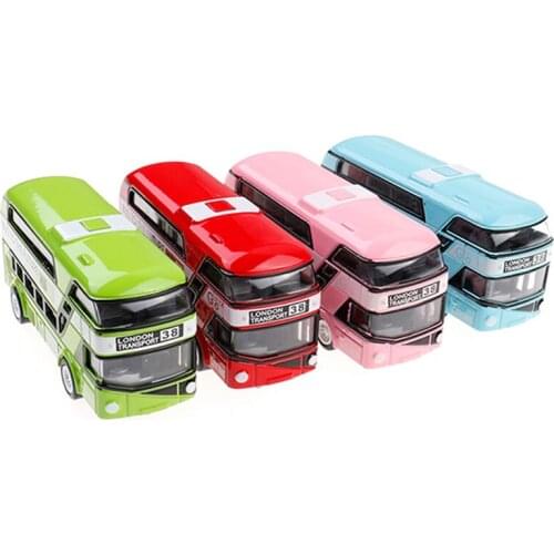Double-Decker Bus London Bus Design Car Toys Sightseeing Bus Vehicles Urban Transport Vehicles Commuter Vehicles