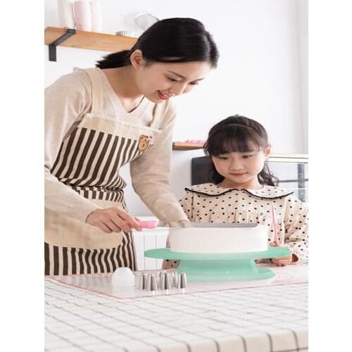 Baking Tools Easy To Clean Sugar Birthday Cake Turntable Decorating Turntable Cake Decorating Manual Food Grade Plastic QC004