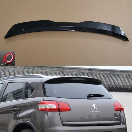 Use For Peugeot 4008 2012 2013 Year Roof Spoiler Carbon Fiber Look Accessories Body Kit