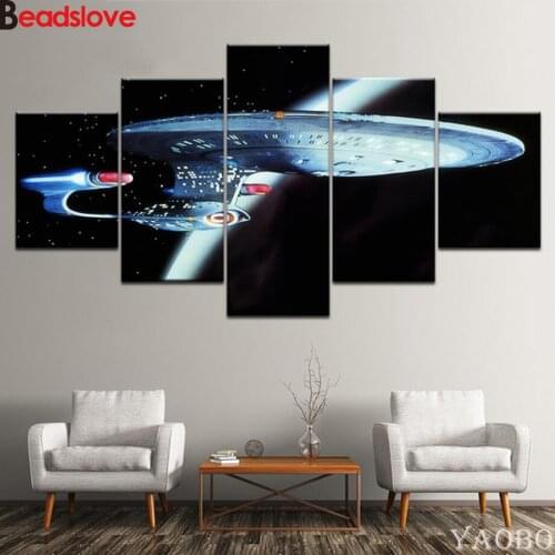 Diamond painting 4pcs set Movie Poster Star Treks Diamond embroidery mosaic Painting Room Office Bathroom Restaurant Decor