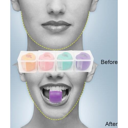 Portable Food-grade Silica Gel Jaw Exercise Ball Muscle Trainin Fitness Ball Neck Face Jaw Muscle Training Face Lift Skin Care