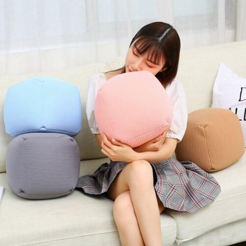 Hap Deer Pillow Filled With Sofa Cushion Multi-Purpose Cubic Knitted Velvet Square Pillow Soft Cushion Room Decoration Gifts