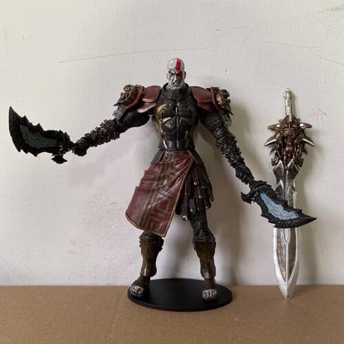 NECA God of War Kratos Action Figure In Ares Armor W Blades PVC Toy Doll Gifts