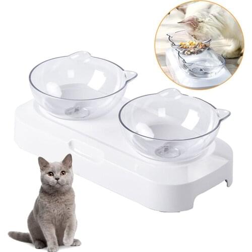 Non-Slip Cat Bowl With Stand Angle Adjustable Pet Feeding Cat Water Bowl Cats Food Pet Bowls For Dogs Feeder Pet Supplies